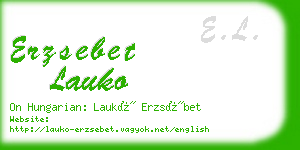 erzsebet lauko business card